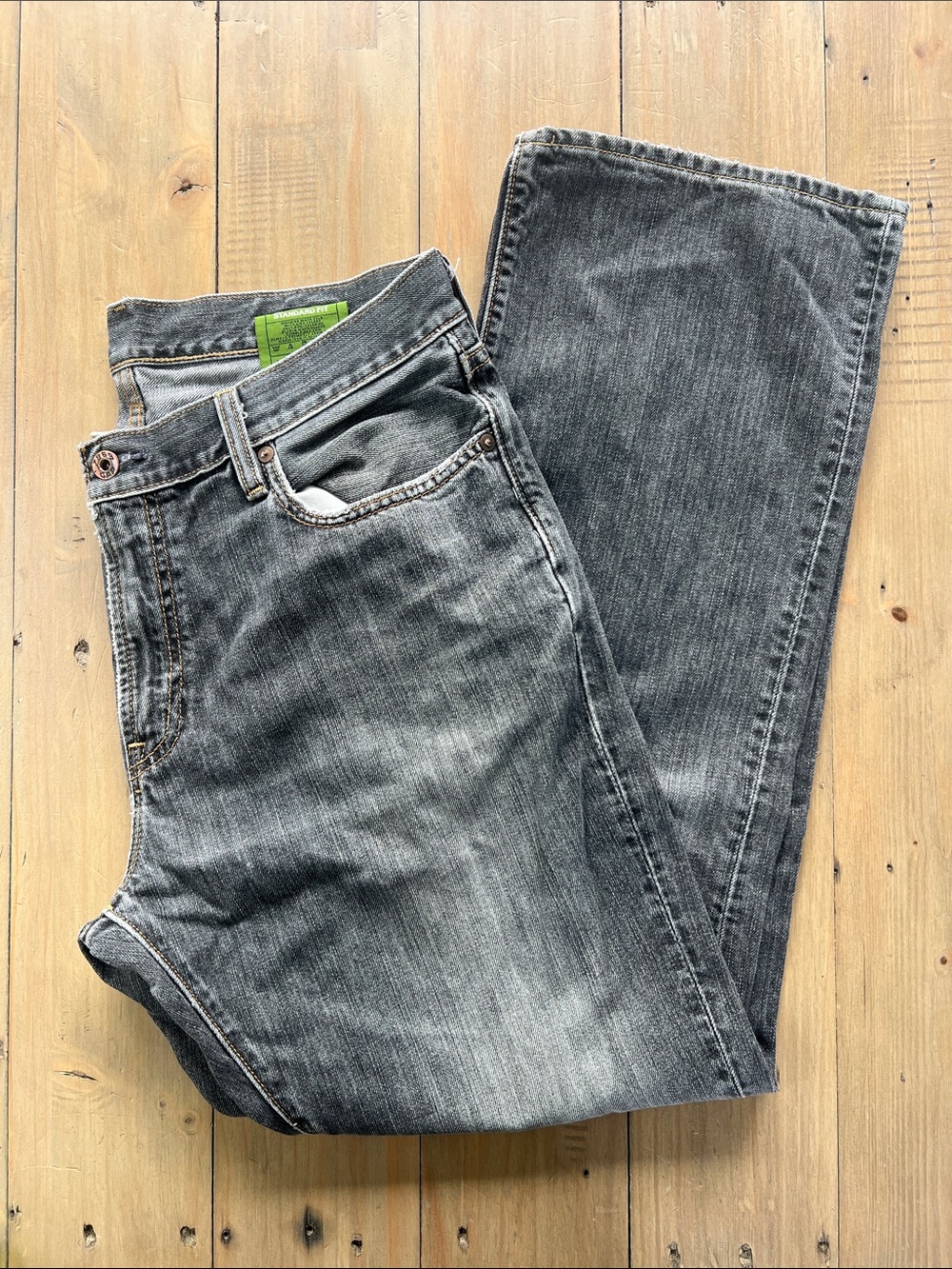 GAP Men's Washed Sand Blasted Grey Standard Fit Jeans 33x30